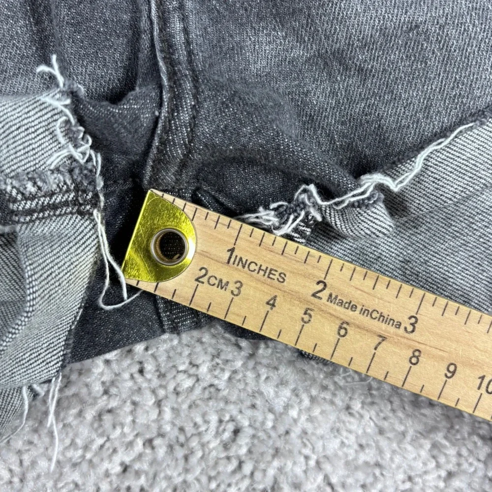 Levi's‎ Womens Denim Shorts Black Gray Frayed Hem Size 25